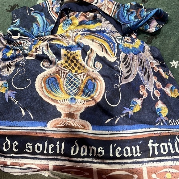 Rochas Silk Midi Short Sleeve Dress Sz-44/8 - Picture 10 of 14